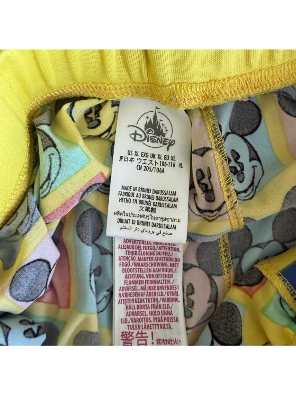 Disney Mickey Mouse Size XL Multicolor Lounge Sleep Pants Joggers - Picture 6 of 7